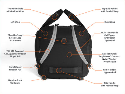 CASCADE DUAL GULL WING DUFFEL