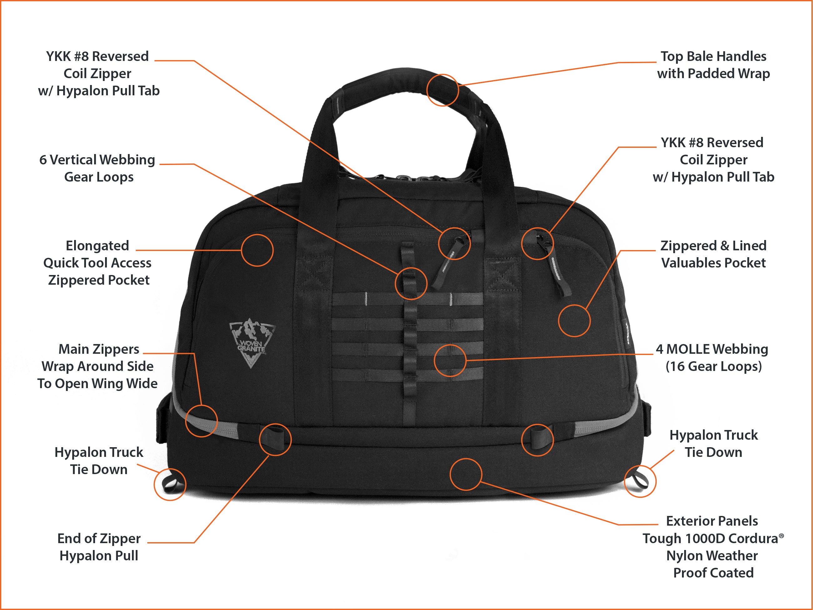 CASCADE DUAL GULL WING DUFFEL